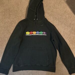 Stussy Black Sweater with Graphic Design